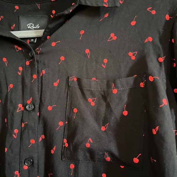 Rails Rocsi Metallic Cherry Print Shirt - Picture 4 of 12